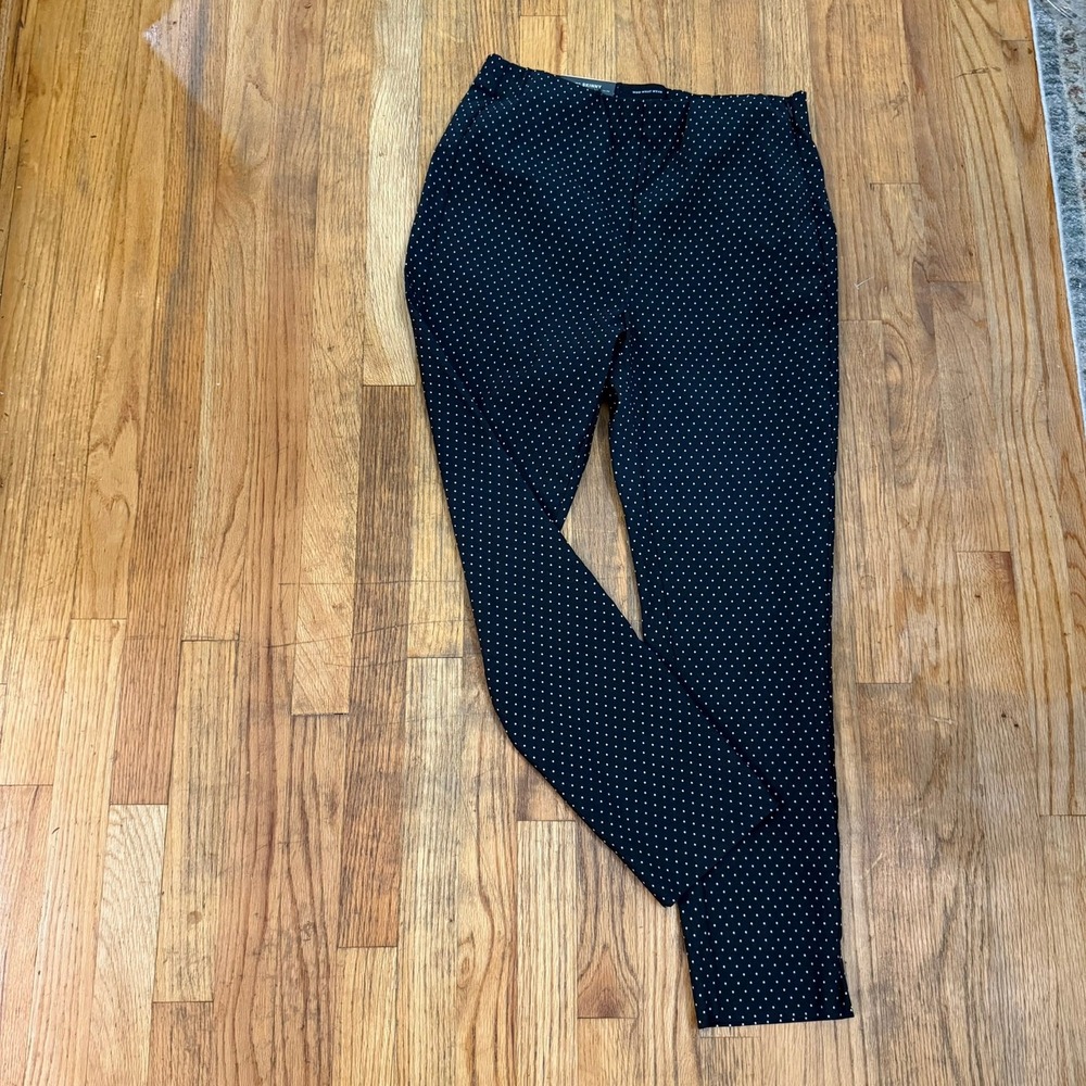 Polka Dot Skinny Dress Pants Size 12 NWT Business Casual Teachercore